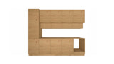 Nexa Küchenzeile  KÜ06-L – Woodline – 300 cm – Moderne Familienküche mit Hochschrank und großzügigem Stauraum