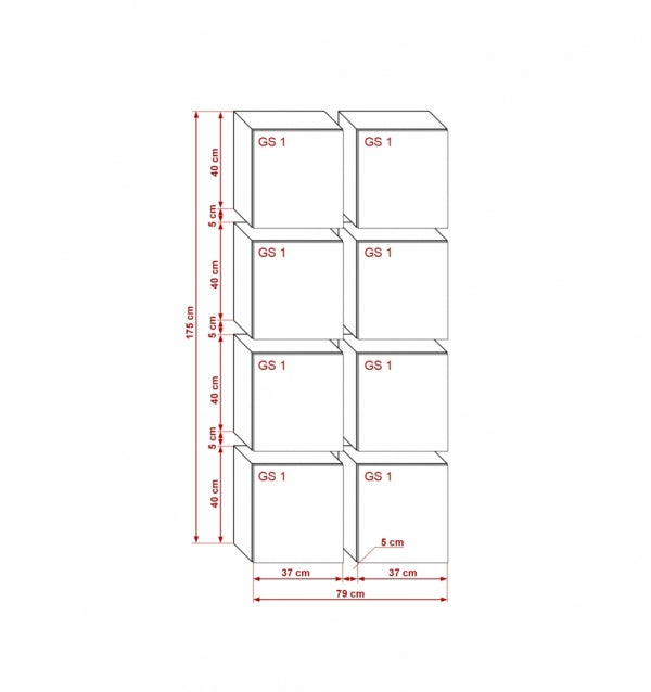Schrankwand Kleiderschrank 79 cm Elize E10