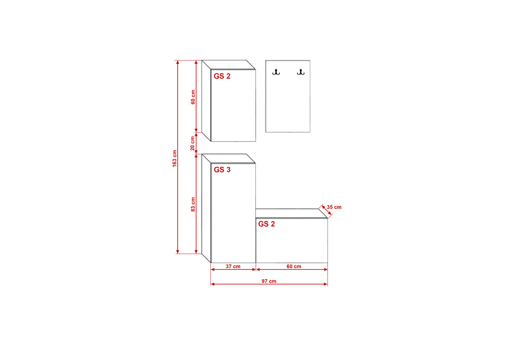 Garderobenschrank F18 - Elegante und funktionale Garderobe für Ihr Zuhause.