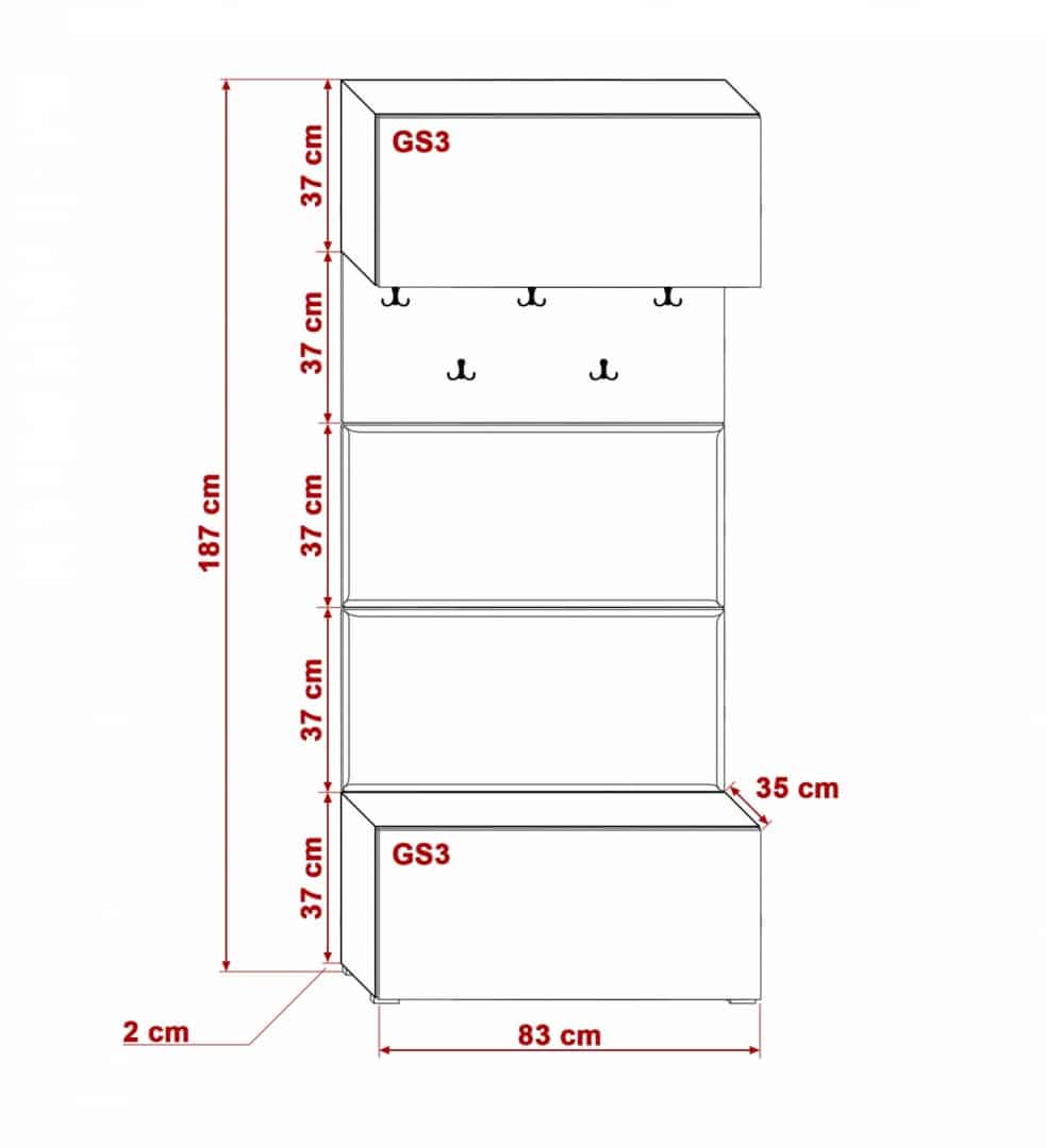 Eingebauter Garderobenschrank Smart GF77.