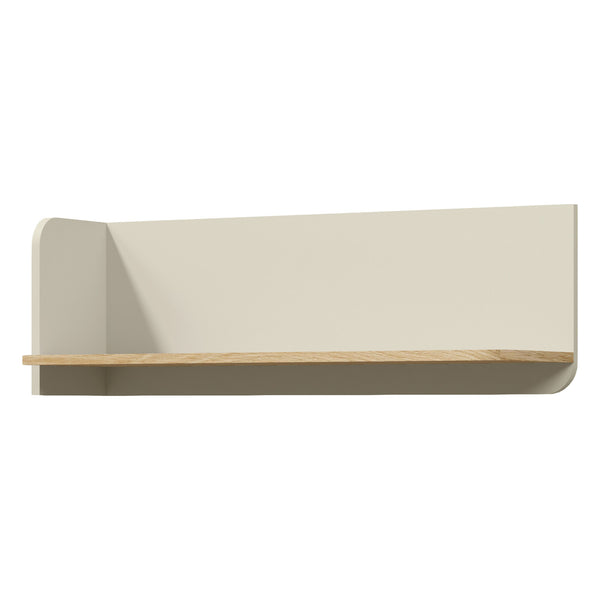 Yuki Wandregal 90 cm – Graubeige / Eiche geölt