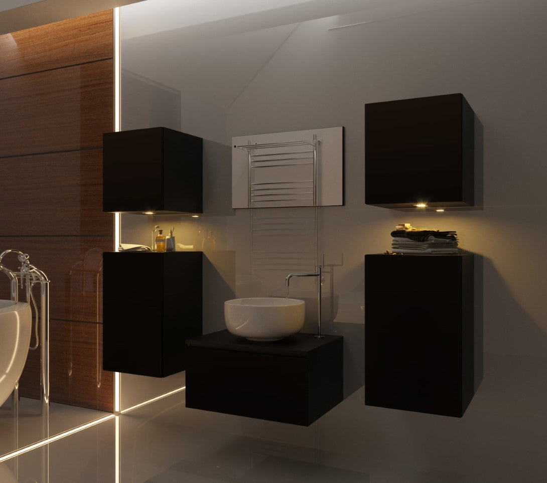 Badmöbel-Set Exklusive Badmöbel 2024/Hochwertige Designs für zeitgemäße Badezimmer, (Komplett Set, 6-St., ALIUS 19)